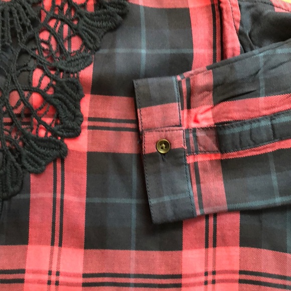 Tinsey Cold-Shoulder Plaid Shirt, Big Girls - Picture 7 of 8